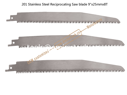201 Stainless Steel Reciprocating Saw blade 9"x25mmx8T,Cutting Wood,Bamboo,Plastic,Frozen Meat,Bones supplier