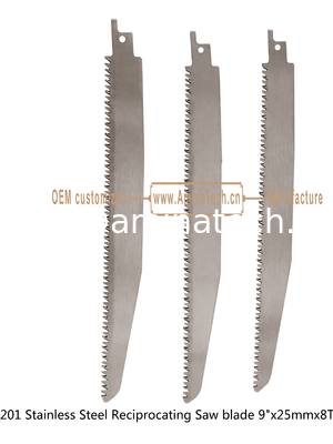 201 Stainless Steel Reciprocating Saw blade 9"x25mmx8T,Cutting Wood,Bamboo,Plastic,Frozen Meat,Bones supplier