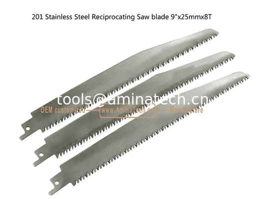 201 Stainless Steel Reciprocating Saw blade 9"x25mmx8T,Cutting Wood,Bamboo,Plastic,Frozen Meat,Bones supplier