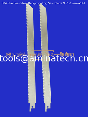 304 Stainless Steel Reciprocating Saw blade 9.5"x19mmx14T,Cutting Wood,Bamboo,Plastic,Frozen Meat,Bones, Metal supplier