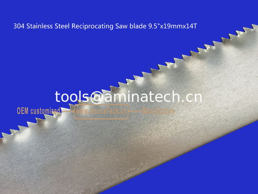 304 Stainless Steel Reciprocating Saw blade 9.5"x19mmx14T,Cutting Wood,Bamboo,Plastic,Frozen Meat,Bones, Metal supplier