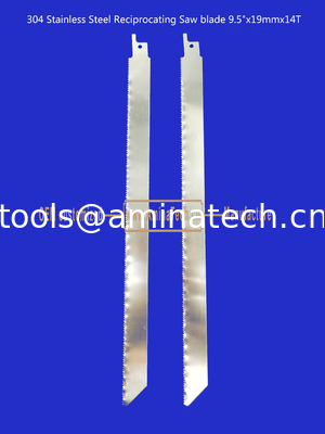304 Stainless Steel Reciprocating Saw blade 9.5"x19mmx14T,Cutting Wood,Bamboo,Plastic,Frozen Meat,Bones, Metal supplier