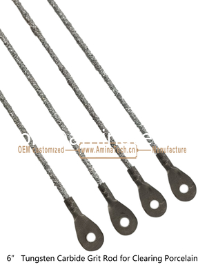 6"Tungsten Carbide Grit Rod for Clearing Porcelain,Cutting Tiles supplier