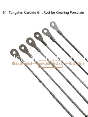 6"Tungsten Carbide Grit Rod for Clearing Porcelain,Cutting Tiles supplier