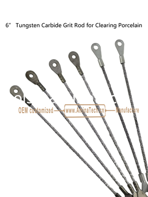 6"Tungsten Carbide Grit Rod for Clearing Porcelain,Cutting Tiles supplier