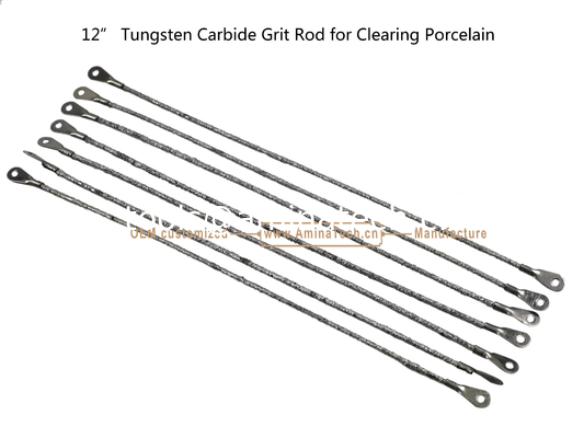 12"Tungsten Carbide Grit Rod for Clearing Porcelain,Cutting Tiles supplier