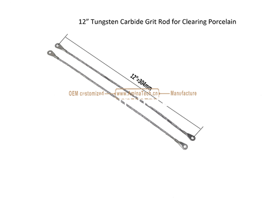 12"Tungsten Carbide Grit Rod for Clearing Porcelain,Cutting Tiles supplier
