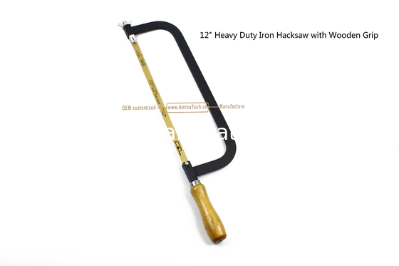 12" Heavy Duty Iron Hacksaw with Wooden Grip,Cut wood,Plastic,Steel Pipe,Cutting the water Pipe supplier