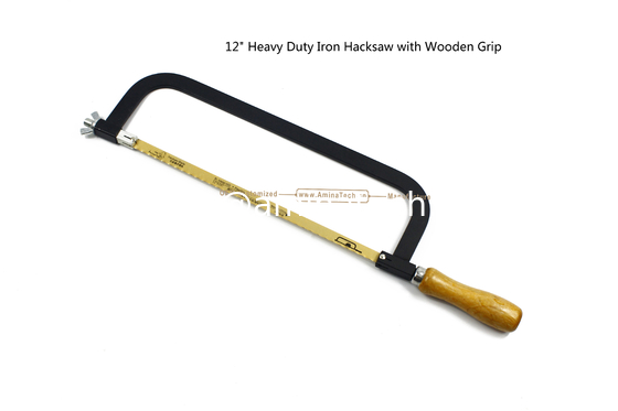 12" Heavy Duty Iron Hacksaw with Wooden Grip,Cut wood,Plastic,Steel Pipe,Cutting the water Pipe supplier