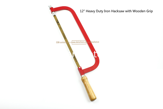 12" Heavy Duty Iron Hacksaw with Wooden Grip,Cut wood,Plastic,Steel Pipe,Cutting the water Pipe supplier