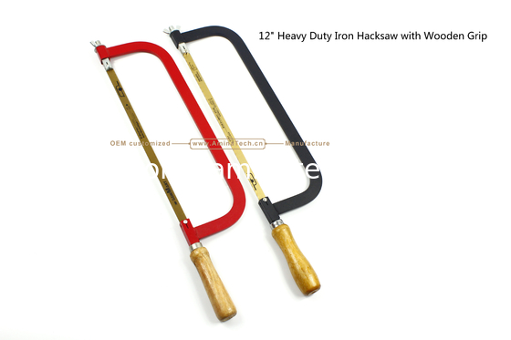 12" Heavy Duty Iron Hacksaw with Wooden Grip,Cut wood,Plastic,Steel Pipe,Cutting the water Pipe supplier