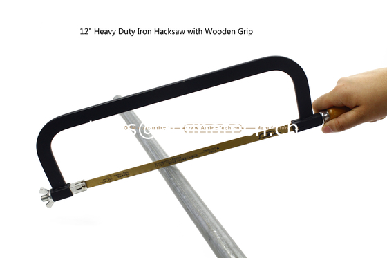 12" Heavy Duty Iron Hacksaw with Wooden Grip,Cut wood,Plastic,Steel Pipe,Cutting the water Pipe supplier
