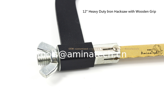 12" Heavy Duty Iron Hacksaw with Wooden Grip,Cut wood,Plastic,Steel Pipe,Cutting the water Pipe supplier