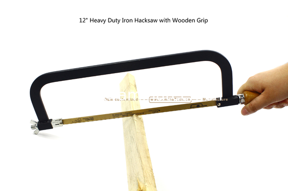 12" Heavy Duty Iron Hacksaw with Wooden Grip,Cut wood,Plastic,Steel Pipe,Cutting the water Pipe supplier