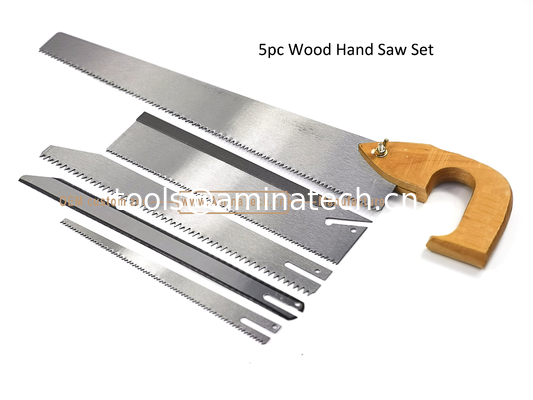 5pc Wood Hand Saw Set,Size:495mm,300mm,298mm,252mm,225mm,Cutting Wood,Pruning the Garden supplier