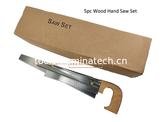 5pc Wood Hand Saw Set,Size:495mm,300mm,298mm,252mm,225mm,Cutting Wood,Pruning the Garden supplier