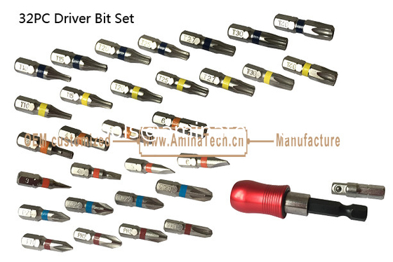 32PC Driver Bit Set,Screwing tool,Bit Set,Size:105X71X45mm,Package Box,Screwing Tool,More Discount supplier