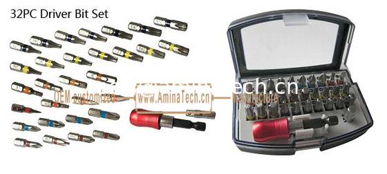 32PC Driver Bit Set,Screwing tool,Bit Set,Size:105X71X45mm,Package Box,Screwing Tool,More Discount supplier
