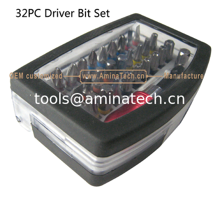 32PC Driver Bit Set,Screwing tool,Bit Set,Size:105X71X45mm,Package Box,Screwing Tool,More Discount supplier