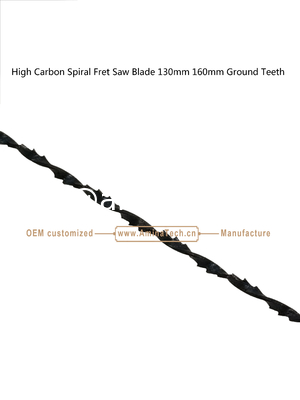 High Carbon Spiral Fret Saw Blade 130mm 160mm Ground Teeth,Carving Hole on Wood or PVA for Ads supplier