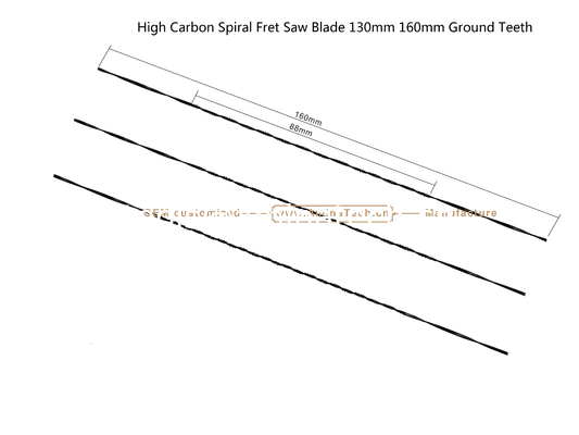 High Carbon Spiral Fret Saw Blade 130mm 160mm Ground Teeth,Carving Hole on Wood or PVA for Ads supplier