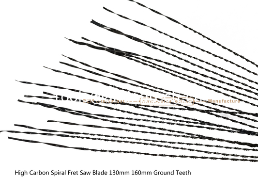 High Carbon Spiral Fret Saw Blade 130mm 160mm Ground Teeth,Carving Hole on Wood or PVA for Ads supplier