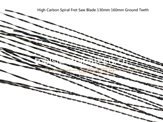 High Carbon Spiral Fret Saw Blade 130mm 160mm Ground Teeth,Carving Hole on Wood or PVA for Ads supplier