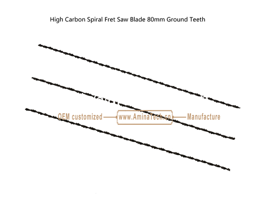 High Carbon Spiral Fret Saw Blade 80mm Ground Teeth,Power Cut for Carton Moulder, Carving Hole on Wood or PVA supplier