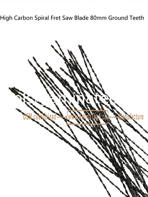 High Carbon Spiral Fret Saw Blade 80mm Ground Teeth,Power Cut for Carton Moulder, Carving Hole on Wood or PVA supplier