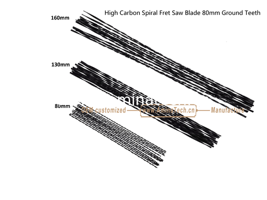 High Carbon Spiral Fret Saw Blade 80mm Ground Teeth,Power Cut for Carton Moulder, Carving Hole on Wood or PVA supplier
