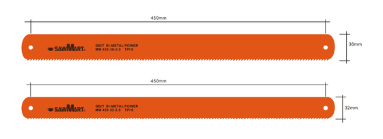 M42 8% Cobalt Power Saw Blade 450mm-38-2.0-6T ,Machine Saw Blade supplier
