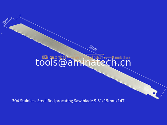 304 Stainless Steel Reciprocating Saw blade 9.5"x19mmx14T,Cutting Wood,Bamboo,Plastic,Frozen Meat,Bones, Metal supplier
