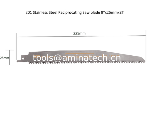 201 Stainless Steel Reciprocating Saw blade 9"x25mmx8T,Cutting Wood,Bamboo,Plastic,Frozen Meat,Bones supplier