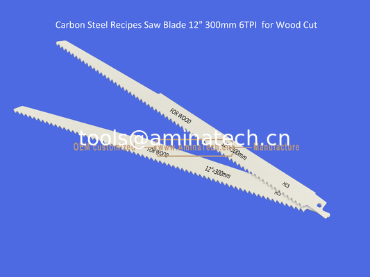 Carbon Steel Recipes Saw Blade 12" 300mm 6TPI  for Wood Cut ,Power Tools supplier