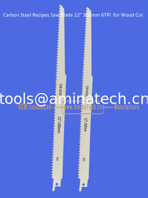 Carbon Steel Recipes Saw Blade 12" 300mm 6TPI  for Wood Cut ,Power Tools supplier
