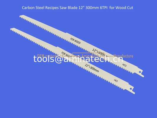 Carbon Steel Recipes Saw Blade 12" 300mm 6TPI  for Wood Cut ,Power Tools supplier