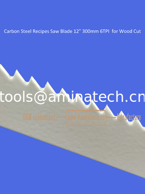 Carbon Steel Recipes Saw Blade 12" 300mm 6TPI  for Wood Cut ,Power Tools supplier