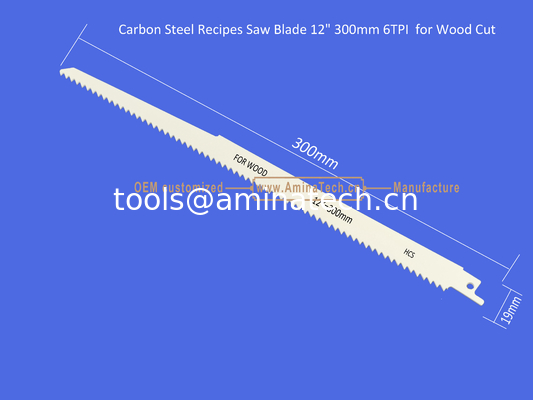 Carbon Steel Recipes Saw Blade 12" 300mm 6TPI  for Wood Cut ,Power Tools supplier