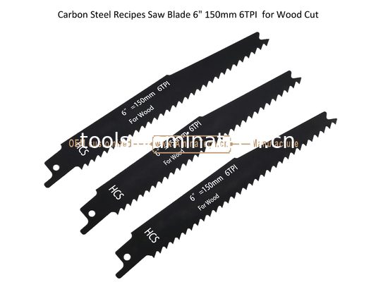 Carbon Steel Recipes Saw Blade 6" 150mm 6TPI  for Wood Cut ,Reciprocating,Power Tools supplier