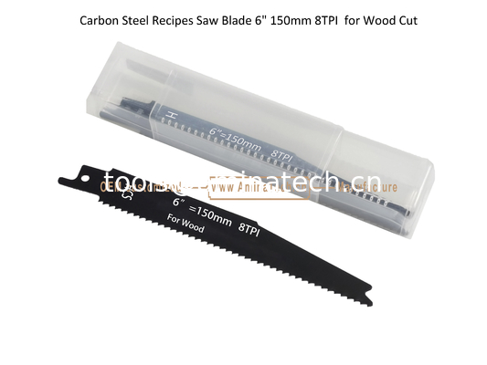 Carbon Steel Recipes Saw Blade 6" 150mm 8TPI  for Wood Cut ,Reciprocating,Power Tools supplier