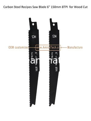 Carbon Steel Recipes Saw Blade 6" 150mm 8TPI  for Wood Cut ,Reciprocating,Power Tools supplier