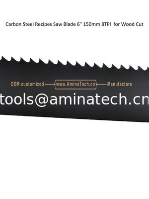 Carbon Steel Recipes Saw Blade 6" 150mm 8TPI  for Wood Cut ,Reciprocating,Power Tools supplier