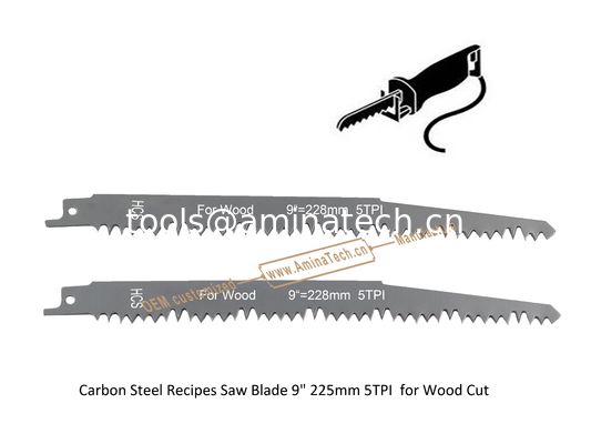 Carbon Steel Recipes Saw Blade 9" 225mm 5TPI  for Wood Cut,Reciprocating ,Power Tools supplier