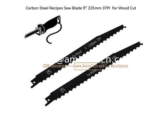 Carbon Steel Recipes Saw Blade 9" 225mm 3TPI  for Wood Cut,Reciprocating,Power Tools supplier