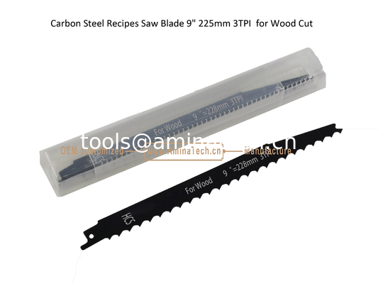 Carbon Steel Recipes Saw Blade 9" 225mm 3TPI  for Wood Cut,Reciprocating,Power Tools supplier