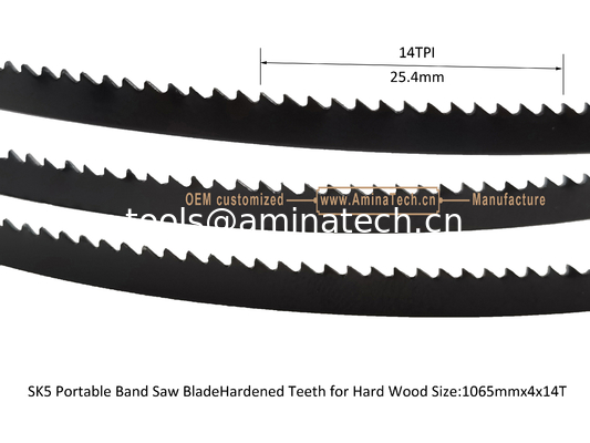 SK5 Portable Bandsaw BladeHardened Teeth for Hard Wood Size:1065mmx4x14T supplier