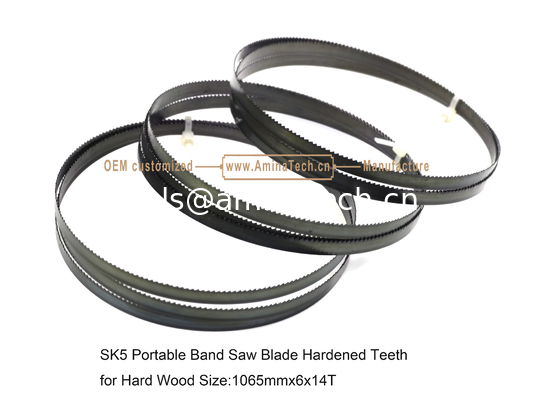 SK5 Portable Band Saw Blade Hardened Teeth for Hard Wood Size:1065mmx6x14T supplier