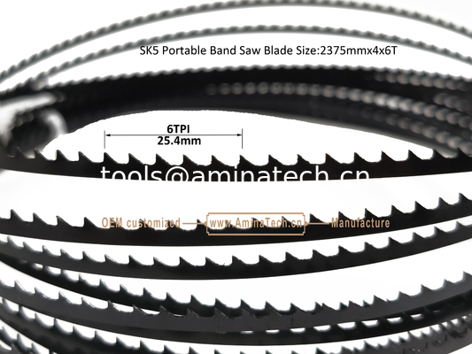 SK5 Portable Bandsaw Blade Size:2375mmx4x6T,Cutting Wood supplier