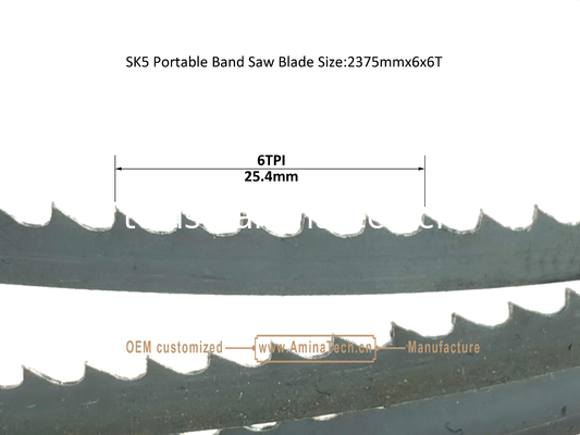 SK5 Portable Bandsaw Blade Size:2375mmx6x6T,For Cutting Both Wood and Soft metal supplier