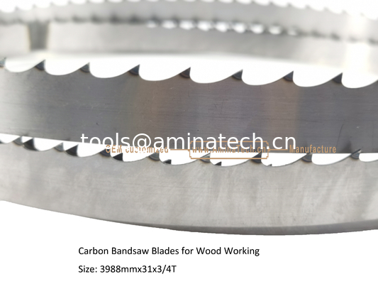 Carbon Band Saw Blades for Wood Working Size: 3988mmx31x3/4T,Cutting Wlood supplier